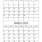 February March 2019 Calendar Template Calendar Printables Printable