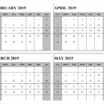 February March April May 2019 Calendar 2019 Calendar January