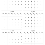 February To July 2023 Printable Calendar
