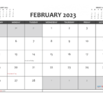 Free Cute February 2023 Calendar PDF And Image
