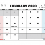 Free February 2023 Calendar Printable Cute PDF And Image