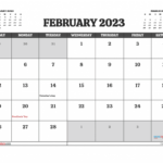 Free February Blank Calendar 2023 PDF And Image