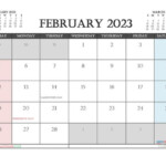 Free Printable 2023 Calendar February PDF And Image In 2022 June