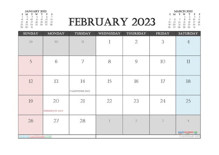 Free Printable 2023 Calendar February PDF And Image In 2022 June