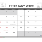 Free Printable February 2023 Calendar 12 Templates