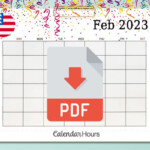 Free Printable February 2023 Calendar With Holidays