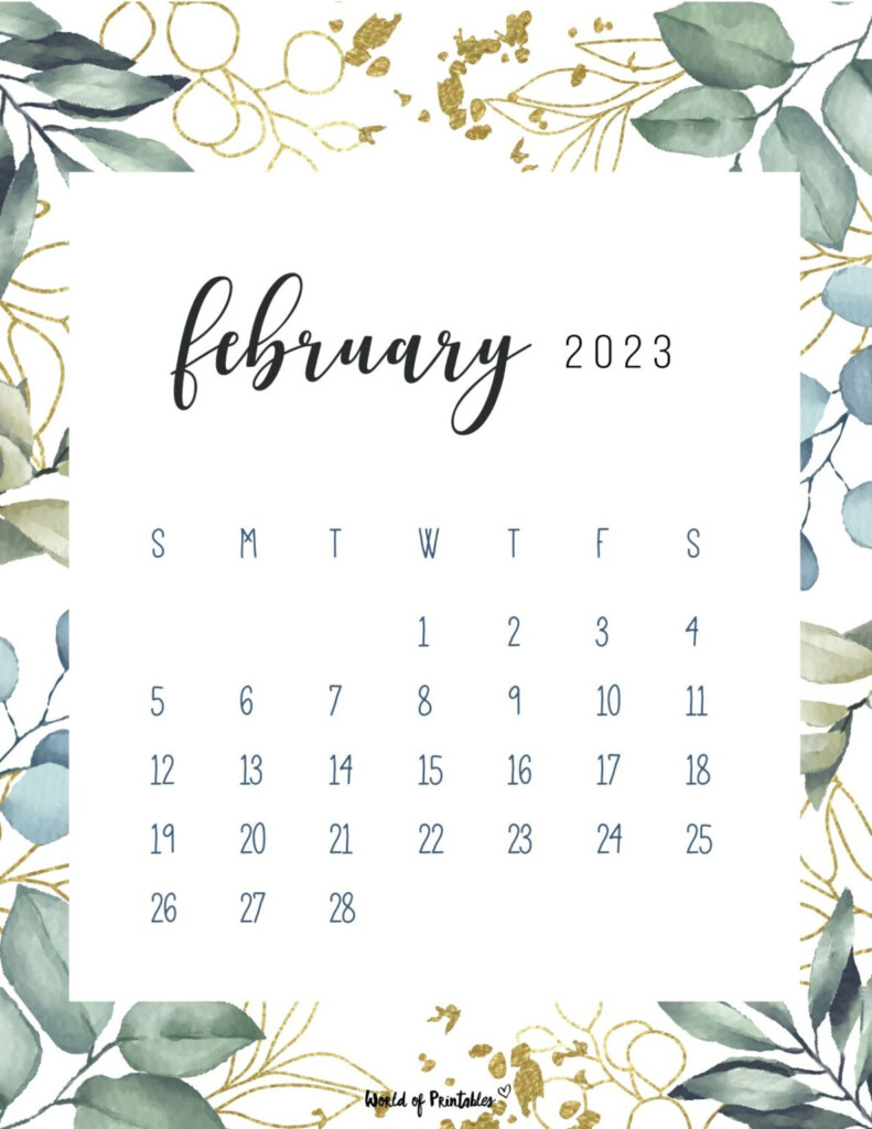 Free Printable February 2023 Calendars World Of Printables