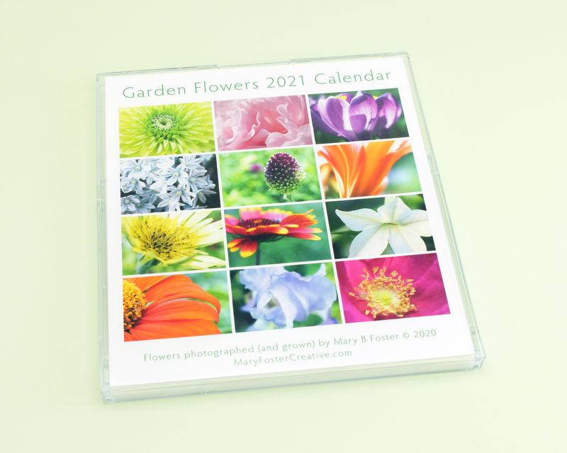 Garden Flowers Photography 2021 Desk Calendar With Cd Case Easel Stand 