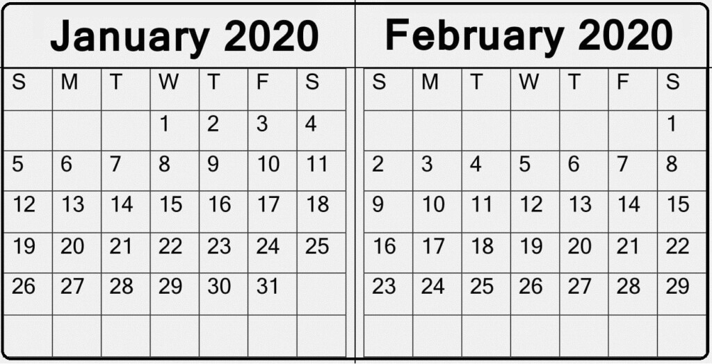 January 6 2020 Calendar Calendar Printables Free Templates