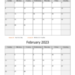 January And February 2023 Calendar WikiDates