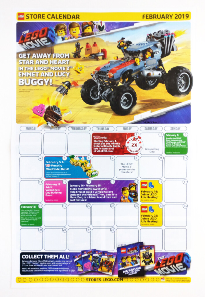 LEGO February 2019 Store Calendar Promotions Events The Brick Fan