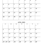 March And April 2023 Calendar Calendar Quickly