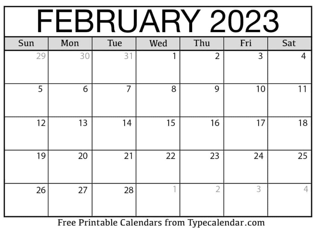 Monthly Calendars 2023 Free Printable