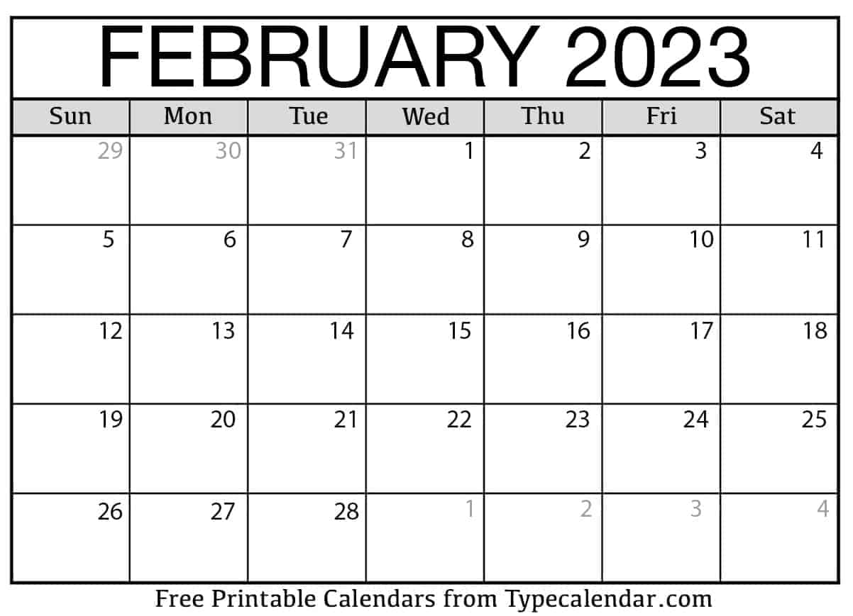 Monthly Calendars 2023 Free Printable