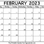 Printable February 2023 Calendar Templates With Holidays FREE