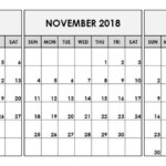Q4 2018 Calendar Printable November Calendar September Calendar