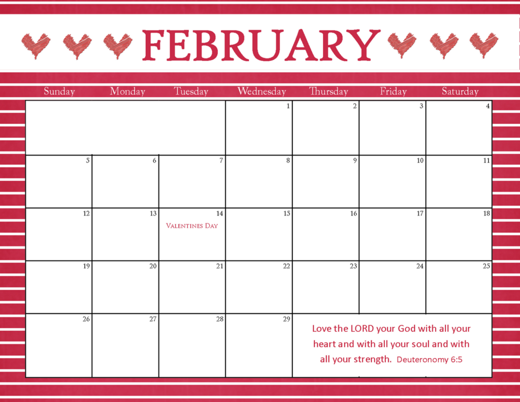 The Blogging Pastors Wife Printable Calendars For February 2012