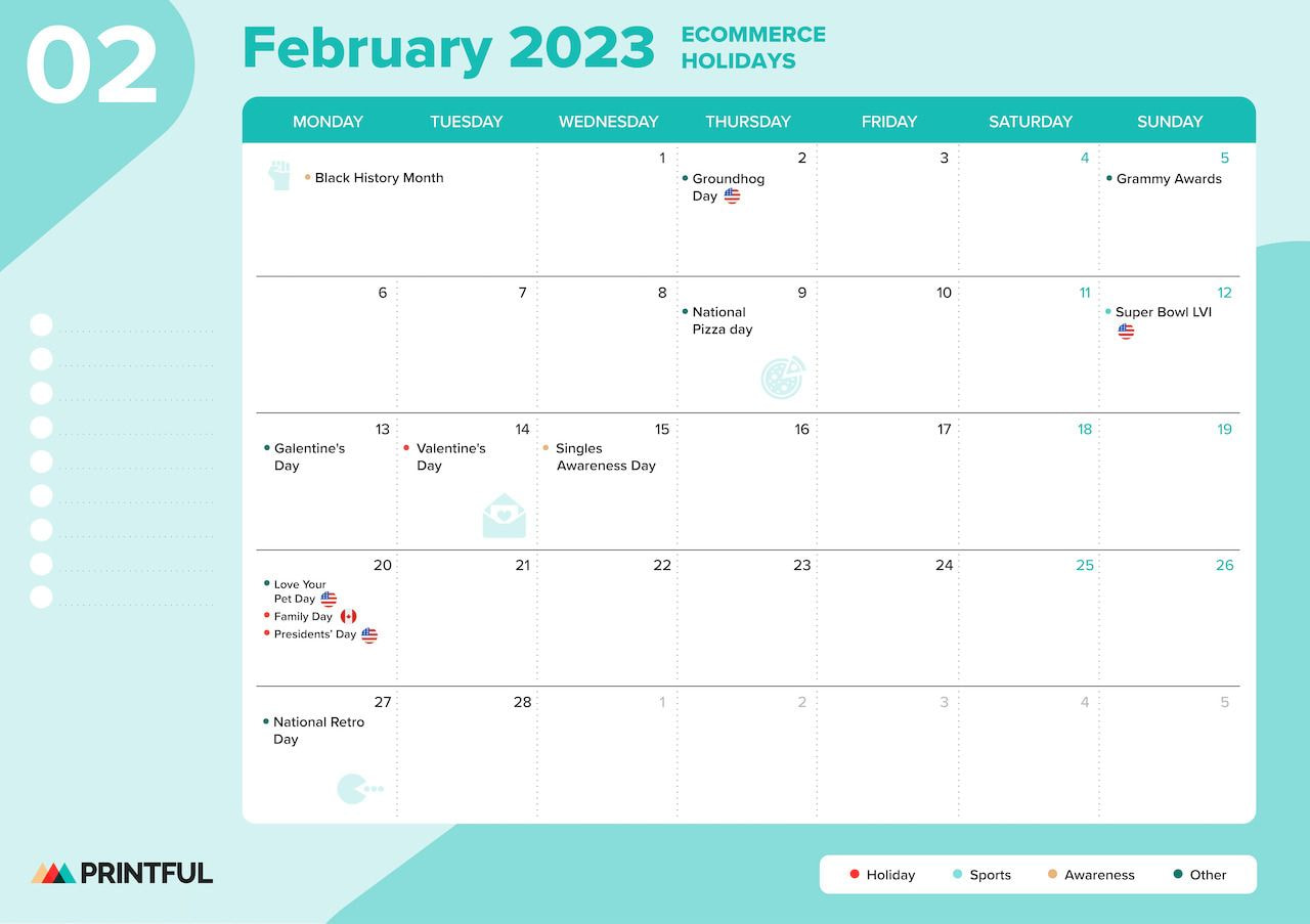 The Ultimate 2023 Ecommerce Holiday Calendar Printful